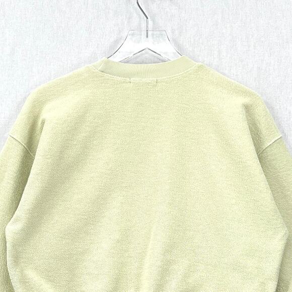 MADHAPPY Rainbow Cropped Crewneck Sweatshirt Womens Small Pale Green Pullover - Picture 5 of 15